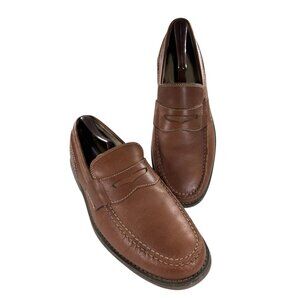 Sperry Mens 10 M Classic Penny Loafer Brown Leather Slip On Shoes